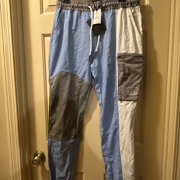 Quiet Is Kept Born Fly Stylish Blue and Gray Men’s Bottoms - Picture 5 of 7